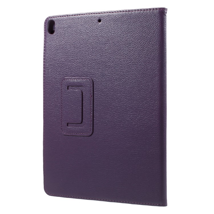 Folio Litchi Texture Auto-wake/sleep Stand Protective Leather Cover for iPad Air 10.5 (2019) / Pro 10.5 (2017) - Purple-2