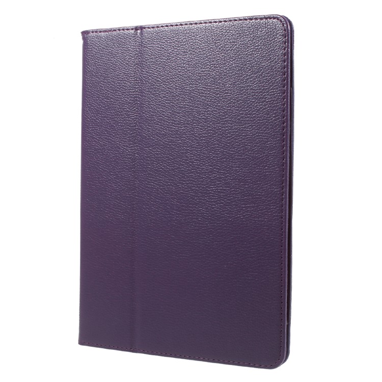 Folio Litchi Texture Auto-wake/sleep Stand Protective Leather Cover for iPad Air 10.5 (2019) / Pro 10.5 (2017) - Purple-3