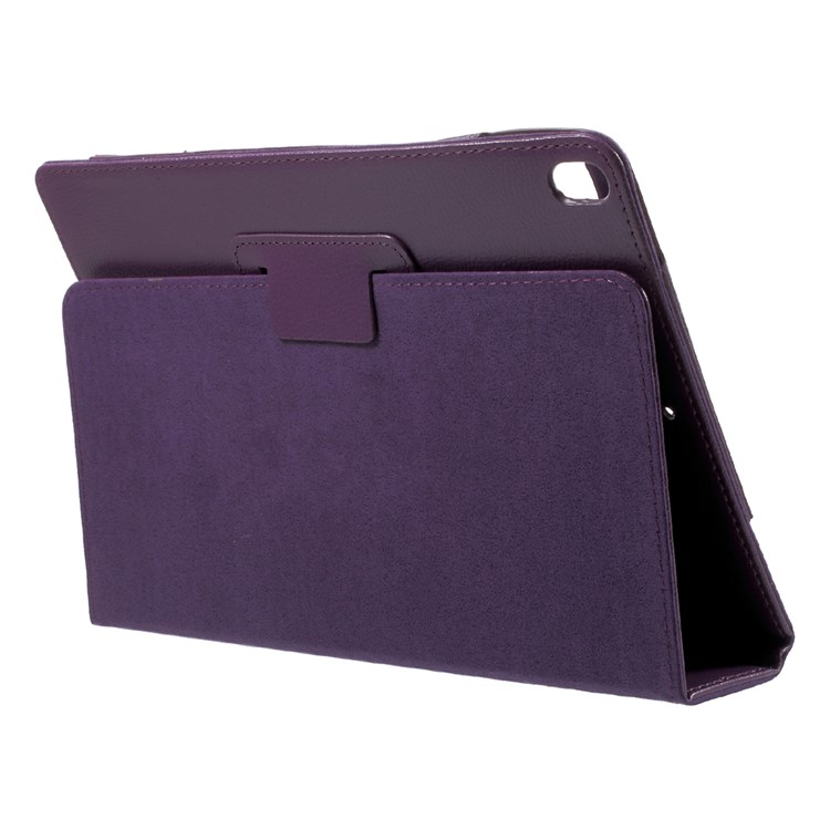 Folio Litchi Texture Auto-wake/sleep Stand Protective Leather Cover for iPad Air 10.5 (2019) / Pro 10.5 (2017) - Purple-4