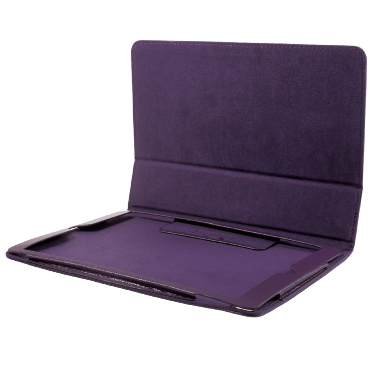 Folio Litchi Texture Auto-wake/sleep Stand Protective Leather Cover for iPad Air 10.5 (2019) / Pro 10.5 (2017) - Purple-6