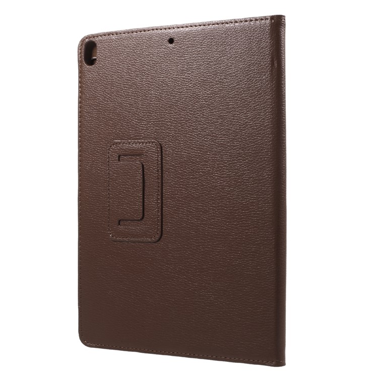 Folio Litchi Texture Auto-wake/sleep Stand Protective Leather Case for iPad Air 10.5 (2019) / Pro 10.5 (2017) - Brown-2