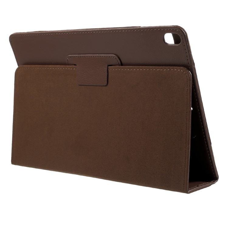 Folio Litchi Texture Auto-wake/sleep Stand Protective Leather Case for iPad Air 10.5 (2019) / Pro 10.5 (2017) - Brown-4