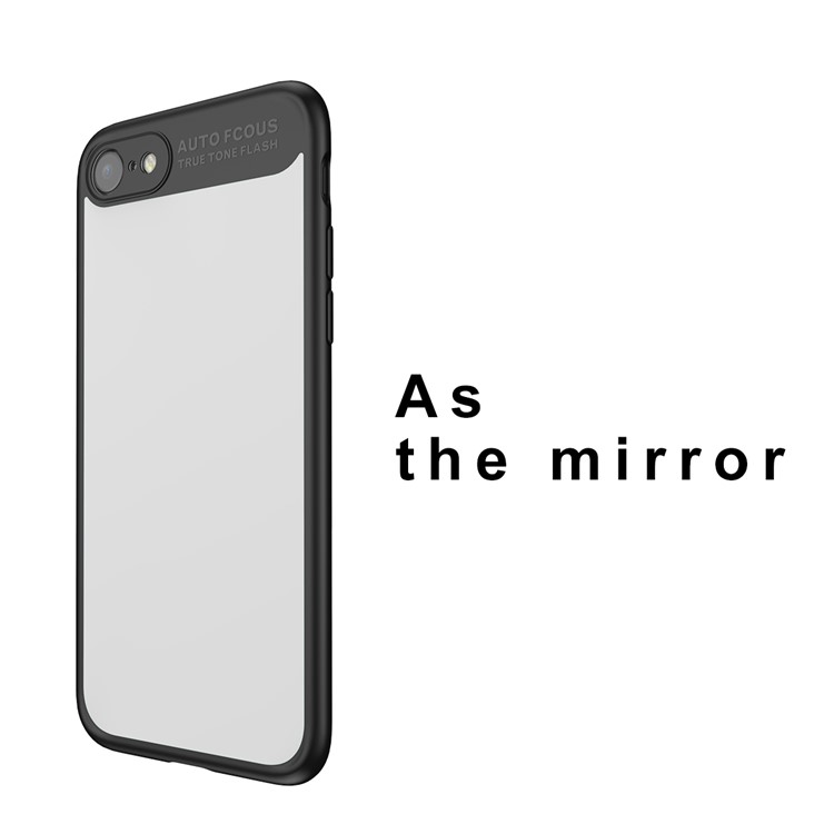 BASEUS Slim Soft TPU + PC Back Mirror Protective Case for iPhone 7 - Black-2