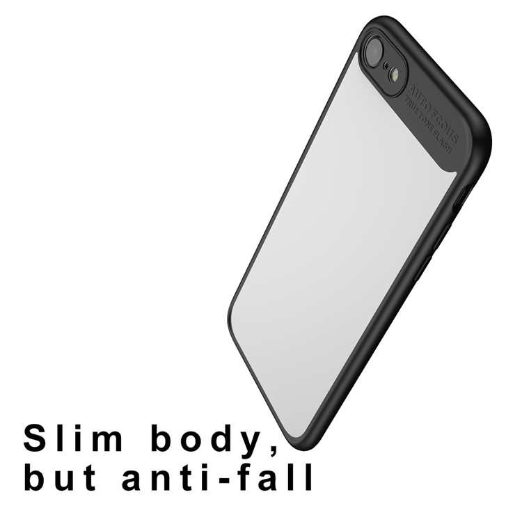 BASEUS Slim Soft TPU + PC Back Mirror Protective Case for iPhone 7 - Black-3