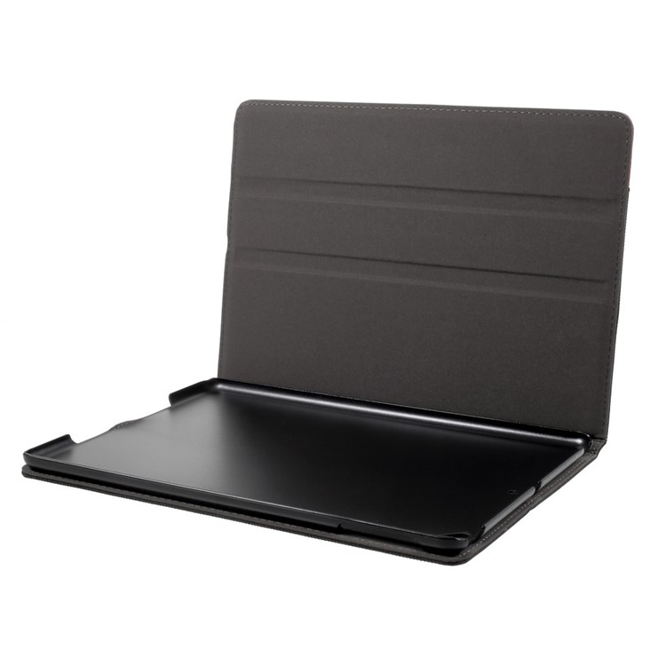 MUTURAL Contrast Color PU Leather Protection Case Shell with Stand for iPad 9.7 (2017) / iPad Pro 9.7 / Air 2 / Air - Black-11