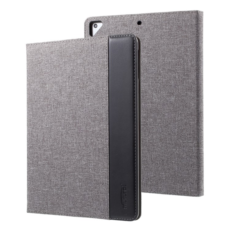 MUTURAL Contrast Color PU Leather Tablet Case with Stand for iPad 9.7 (2017) / iPad Pro 9.7 / Air 2 / Air - Dark Grey-1