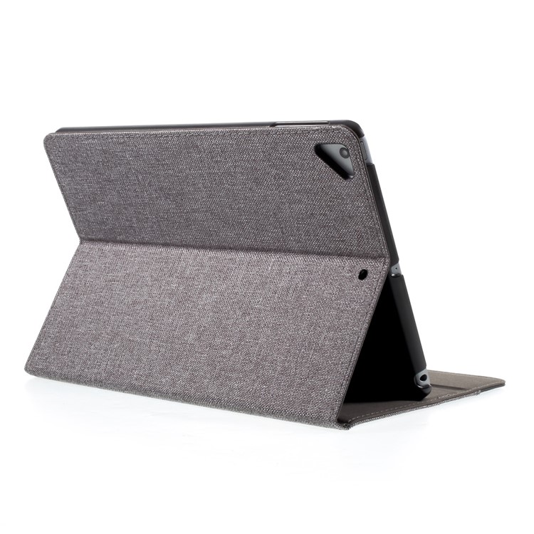 MUTURAL Contrast Color PU Leather Tablet Case with Stand for iPad 9.7 (2017) / iPad Pro 9.7 / Air 2 / Air - Dark Grey-6