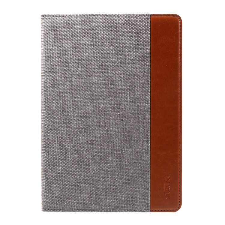 MUTURAL Contrast Color PU Leather Stand Shell for iPad 9.7 (2017) / iPad Pro 9.7 / Air 2 / Air - Light Grey-2