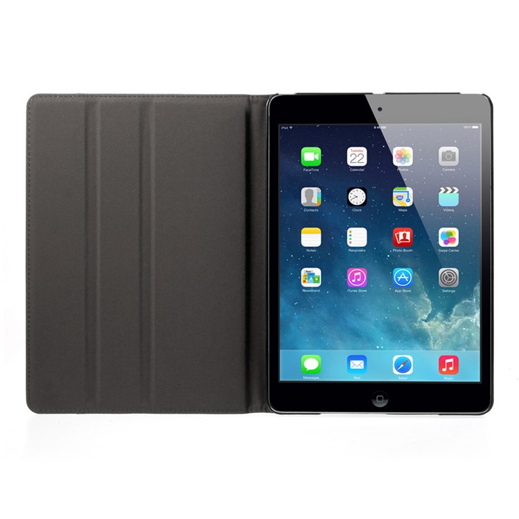 MUTURAL Contrast Color PU Leather Stand Shell for iPad 9.7 (2017) / iPad Pro 9.7 / Air 2 / Air - Light Grey-7