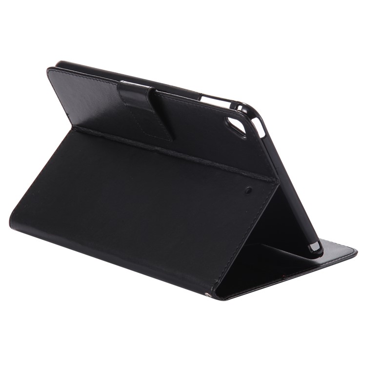 Auto-wake/sleep Glitter Imprinted Butterfly Flower Wallet Leather Case with Stand for iPad mini 5 - Black-7
