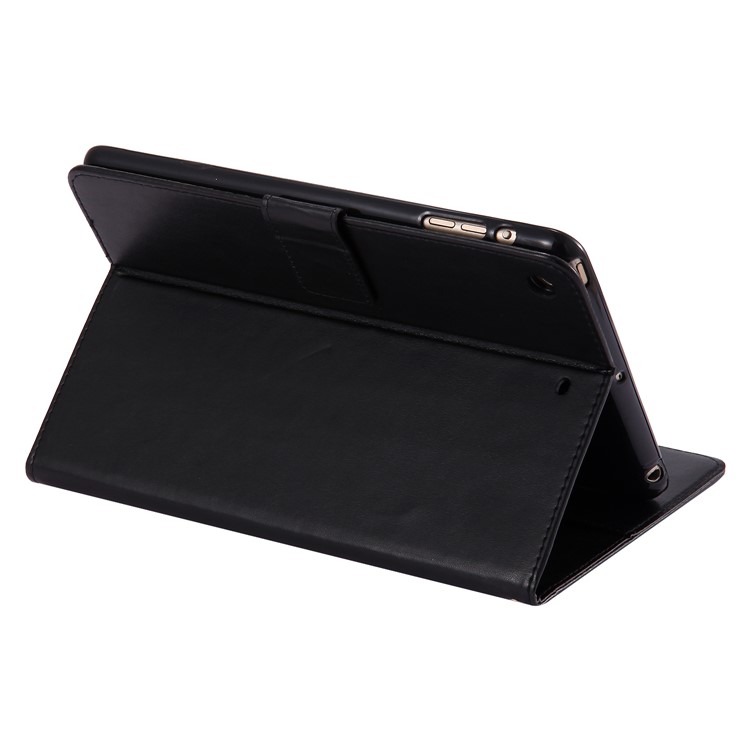 Auto-wake/sleep Glitter Imprinted Butterfly Flower Wallet Leather Case with Stand for iPad Mini 3 2 1 - Black-5