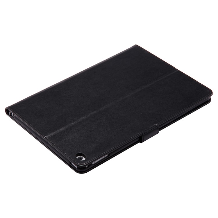 Auto-wake/sleep Glitter Imprinted Butterfly Flower Wallet Leather Case with Stand for iPad Air 2 - Black-4