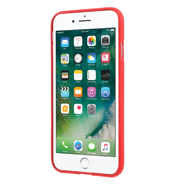 MERCURY GOOSPERY Matte Soft TPU Back Cover for iPhone 8 / 7 4.7 inch - Red-3