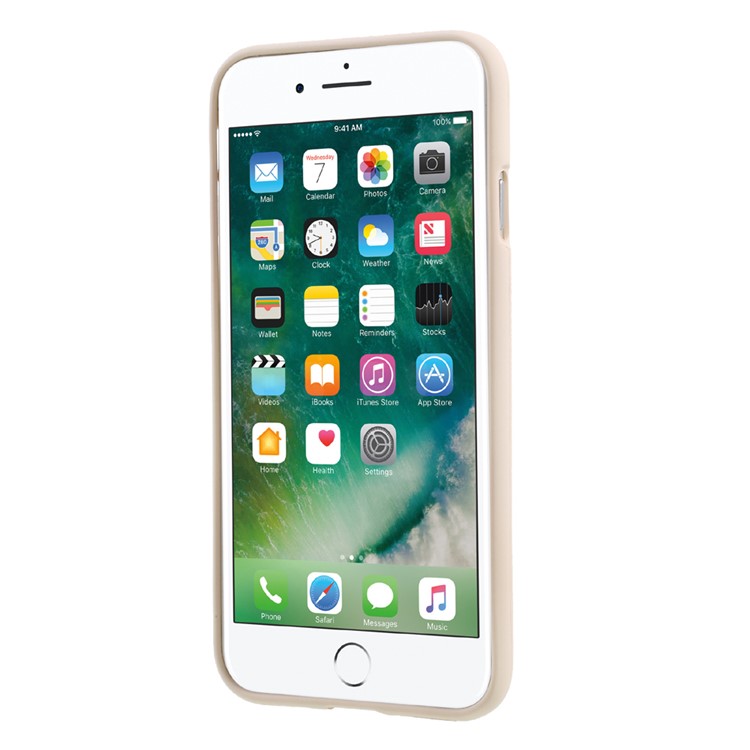 MERCURY GOOSPERY Matte Anti-scratch TPU Phone Case for iPhone 8 / 7 4.7 inch - Beige-3