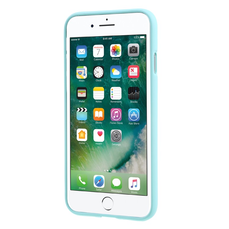 MERCURY GOOSPERY Matte Anti-fingerprint TPU Back Case Accessory for iPhone 8 / 7 4.7 inch - Baby Blue-3