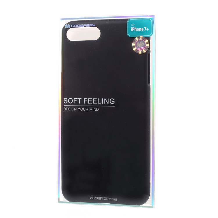 MERCURY GOOSPERY Matte Anti-capa de telefone TPU Phoneprint para iPhone 8 Plus / 7 Plus 5.5 inch - negro-8