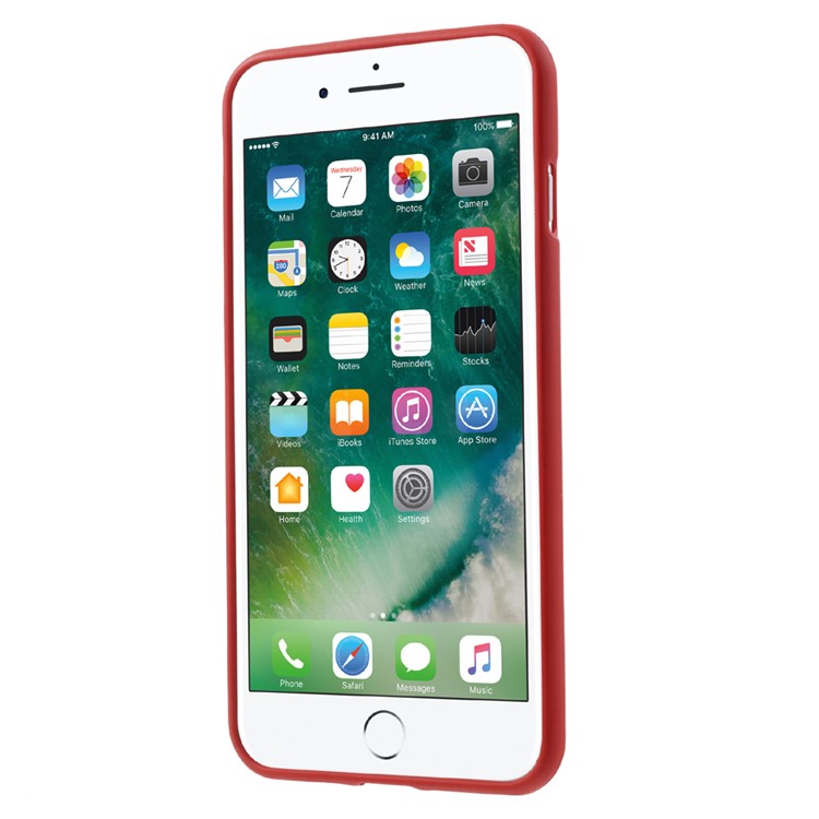 Cubierta De Teléfono OMU Anti-huellas Dactilares MERCURY GOOSPERY Para El IPhone 8 Plus / 7 Más 5.5 Pulgadas - Rojo-2