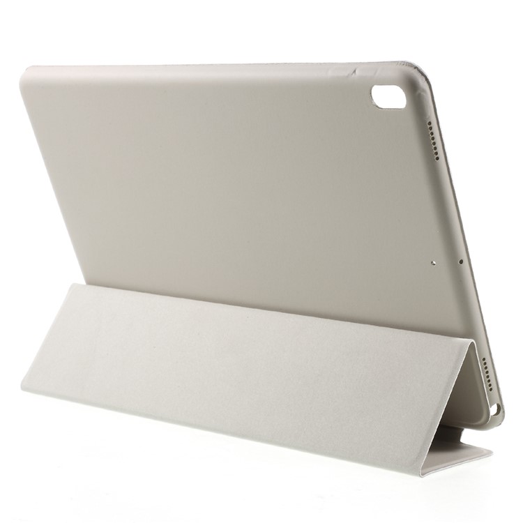 Tri-fold Smart Stand Protective Leather Tablet Shell for iPad Air 10.5 (2019) / Pro 10.5 (2017) - White-4