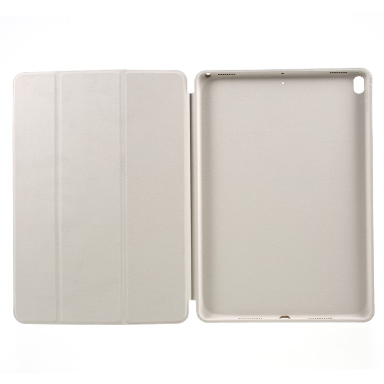 Tri-fold Smart Stand Protective Leather Tablet Shell for iPad Air 10.5 (2019) / Pro 10.5 (2017) - White-7