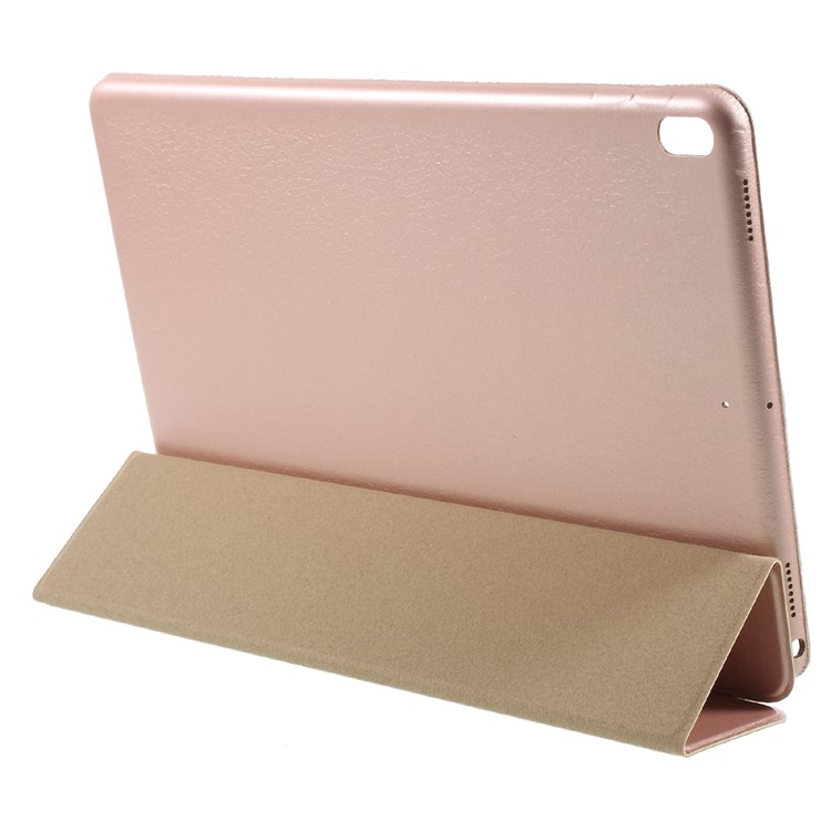 For iPad Air 10.5 (2019) / Pro 10.5 (2017) Smart Tri-fold Stand Leather Protective Tablet Case - Rose Gold-4