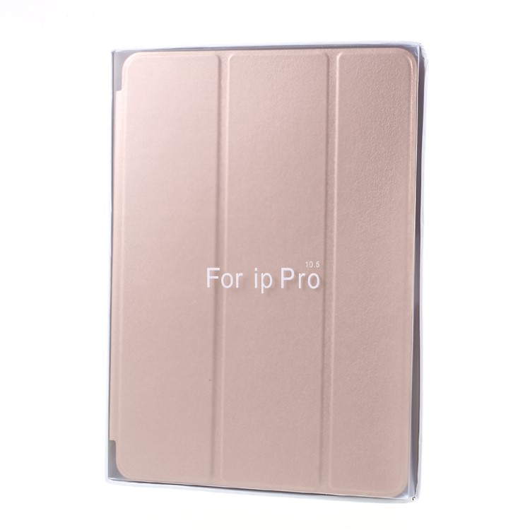 For iPad Air 10.5 (2019) / Pro 10.5 (2017) Smart Tri-fold Stand Leather Protective Tablet Case - Rose Gold-7