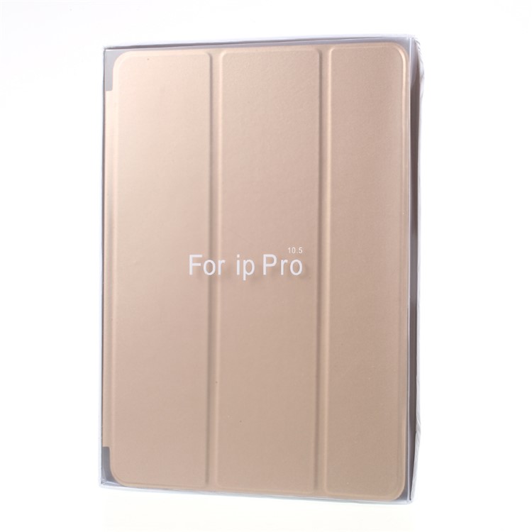 Auto Wake and Sleep Tri-fold Stand Protective Leather Tablet Cover Case for iPad Air 10.5 (2019) / Pro 10.5 (2017) - Gold-7