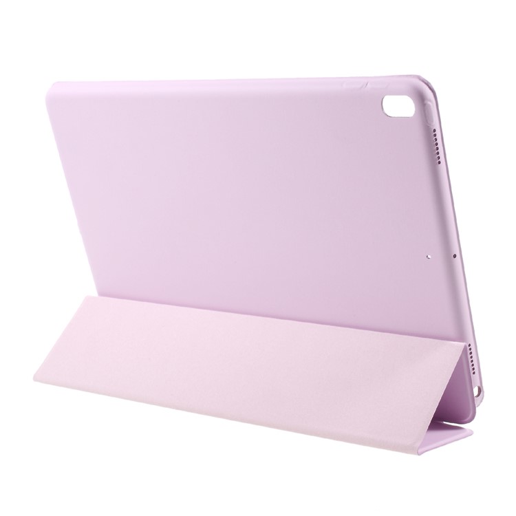 For iPad Air 10.5 (2019) / Pro 10.5 (2017) Tri-fold Auto Wake and Sleep Stand Protective Leather Tablet Folio Case - Pink-4