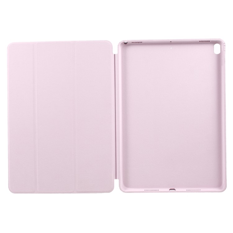 For iPad Air 10.5 (2019) / Pro 10.5 (2017) Tri-fold Auto Wake and Sleep Stand Protective Leather Tablet Folio Case - Pink-6