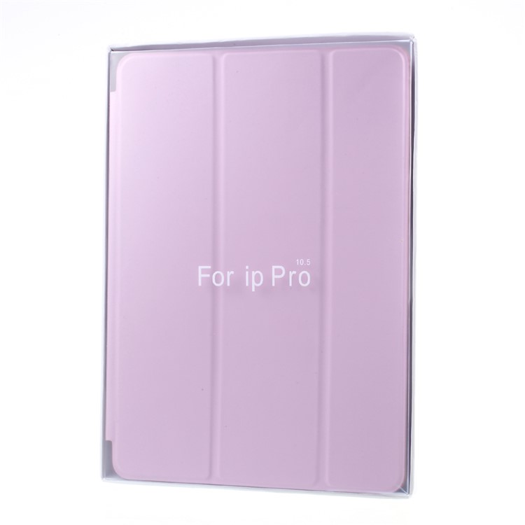 For iPad Air 10.5 (2019) / Pro 10.5 (2017) Tri-fold Auto Wake and Sleep Stand Protective Leather Tablet Folio Case - Pink-7