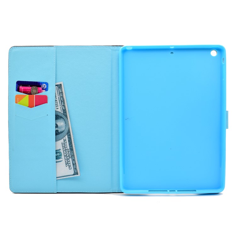 Pattern Printing Wallet Leather Case for iPad 9.7 (2017) - Dream Catcher and Deer Head-5