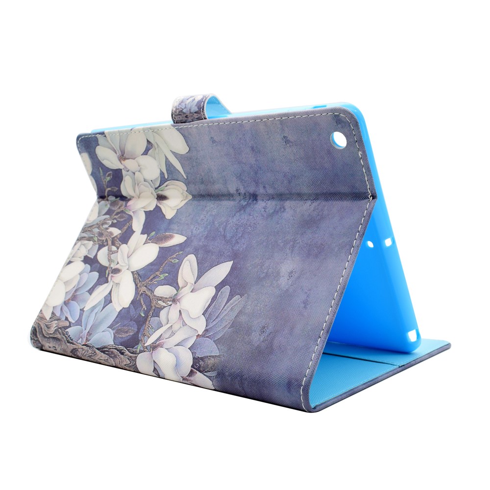 Wallet Stand Pattern Printing Leather Shell Case for iPad 9.7 (2018) / 9.7 (2017) - Blooming Flowers-3