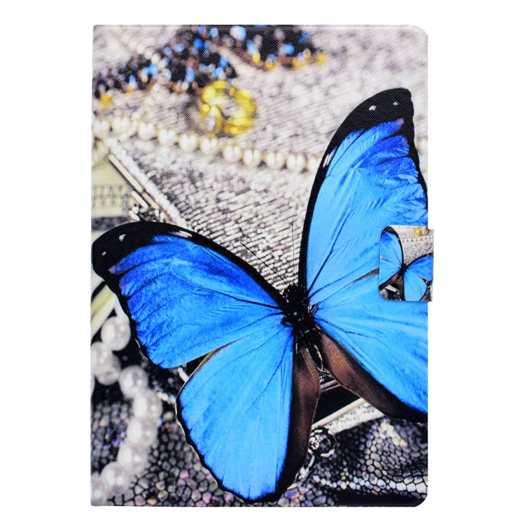Pattern Printing PU Leather Flip Stand Cover Case for iPad Air 10.5 (2019) / Pro 10.5-inch (2017) - Blue Butterfly-1