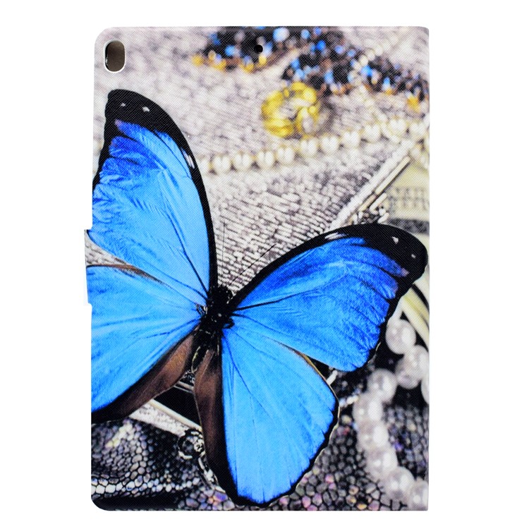 Pattern Printing PU Leather Flip Stand Cover Case for iPad Air 10.5 (2019) / Pro 10.5-inch (2017) - Blue Butterfly-2