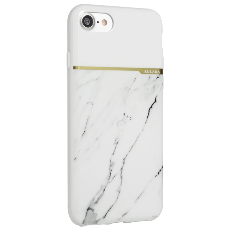 SULADA Marble IML/IMD TPU Mobile Cover for iPhone 8 / 7 4.7 inch - White-2