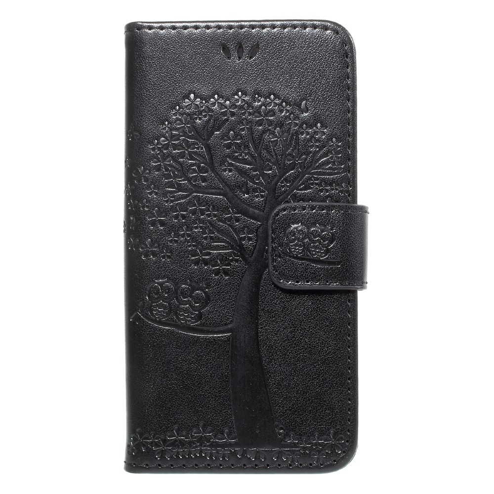 

Imprint Tree Owl Magnetic Wallet PU Leather Stand Case for iPhone 8 / 7 4.7 inch - Black