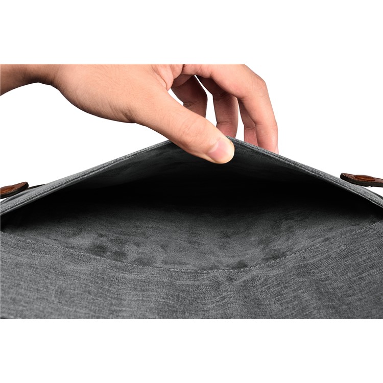 Bolsa de saco de luva de couro genuíno com tecido de estilo ICARER para iPad 9.7(2017), porte: 27.8x18.7x3CM-8