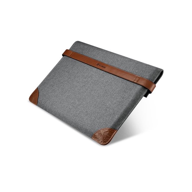 ICARER Business Envelope Style Cloth Genuine Leather Sleeve Pouch Handbag for iPad Pro 12.9, Size: 35x24.8x3.3cm-5