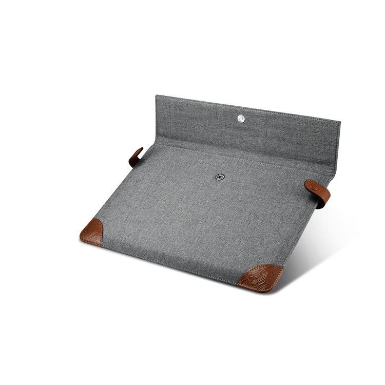 ICARER Business Envelope Style Cloth Genuine Leather Sleeve Pouch Handbag for iPad Pro 12.9, Size: 35x24.8x3.3cm-6