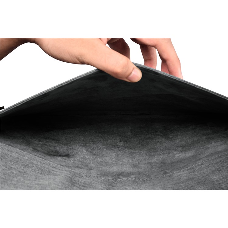 ICARER Business Envelope Style Cloth Genuine Leather Sleeve Pouch Handbag for iPad Pro 12.9, Size: 35x24.8x3.3cm-8