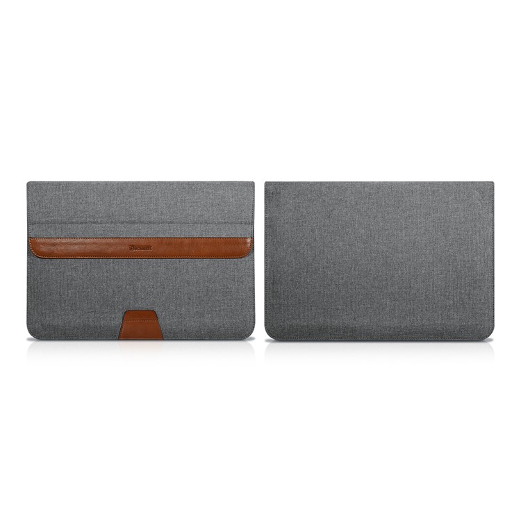 ICARER Business Envelope Style Cloth Genuine Leather Sleeve Bag for iPad Pro 12.9 (2017) etc., Size: 36x25x1cm-1