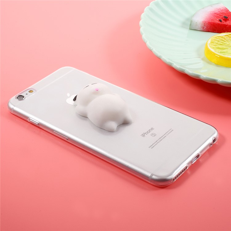 Squishy 3D Silicone Fortune Cat Clear TPU Mobile Case for iPhone 6s Plus / 6 Plus 5.5 inch-7