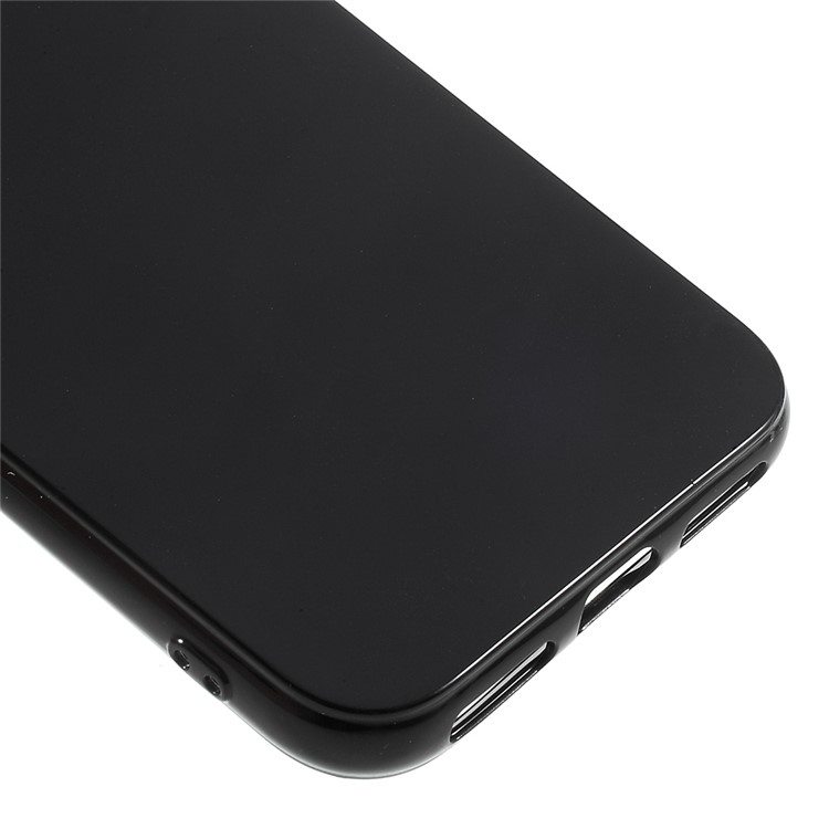 Solid Color Glossy TPU Phone Case for iPhone XS / X/10 5.8 inch - Black-5