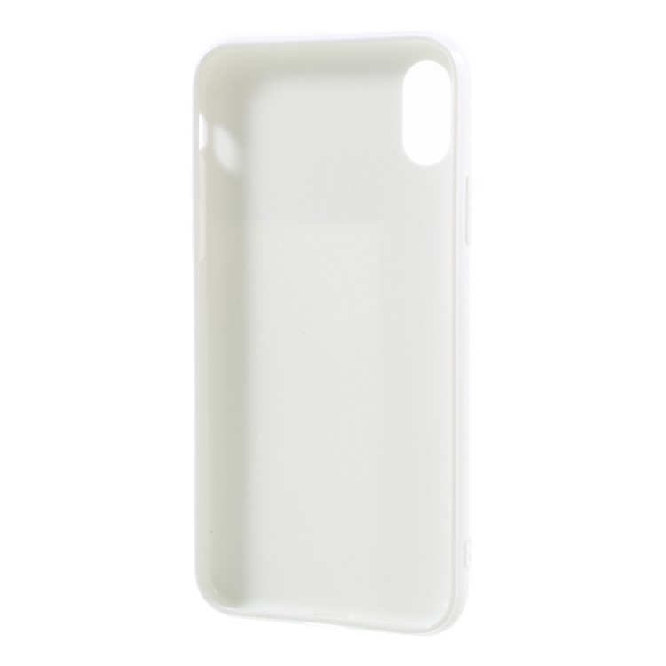 Solid Color Glossy TPU Mobile Cover for iPhone XS / X/10 5.8 inch - White-3