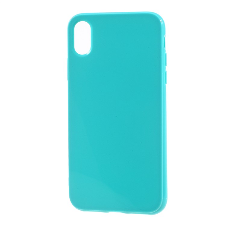 Glossy Solid Color Soft TPU Phone Case for iPhone XS / X/10 5.8 inch - Green-2