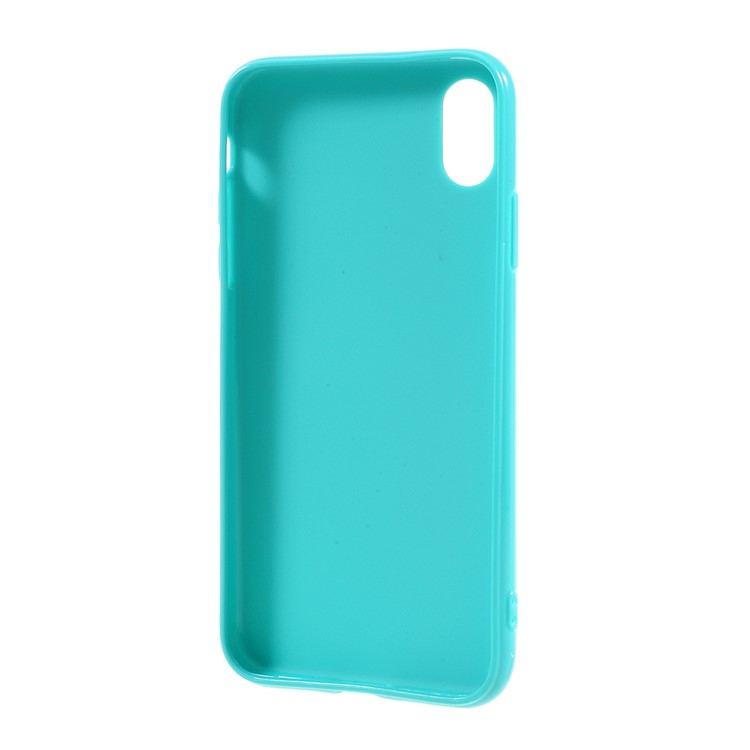 Glossy Solid Color Soft TPU Phone Case for iPhone XS / X/10 5.8 inch - Green-3