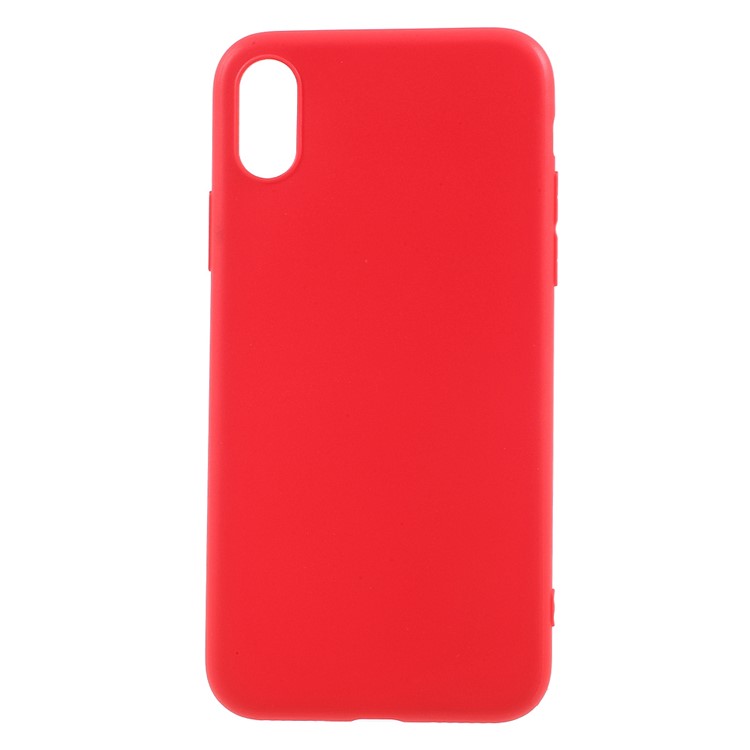 Matte Skin TPU Mobile Phone Back Shell for iPhone XS / X/Ten 5.8 inch - Red-1