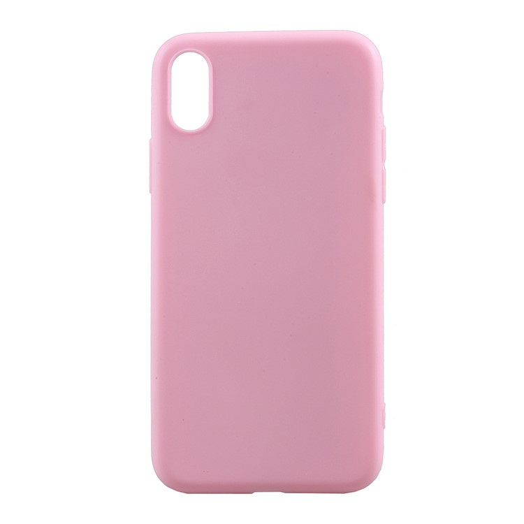 Matte Anti-scratch TPU Phone Case for iPhone XS / X/Ten 5.8 inch - Pink-1