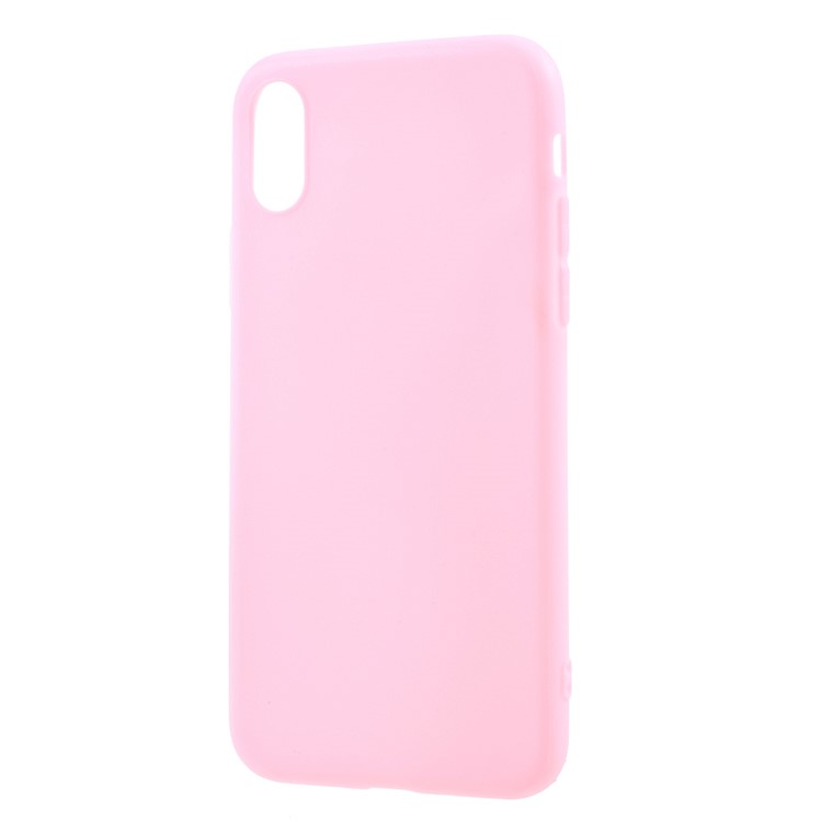 Matte Anti-scratch TPU Phone Case for iPhone XS / X/Ten 5.8 inch - Pink-2