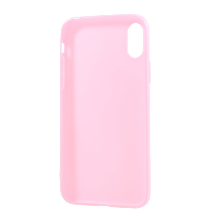 Matte Anti-scratch TPU Phone Case for iPhone XS / X/Ten 5.8 inch - Pink-3