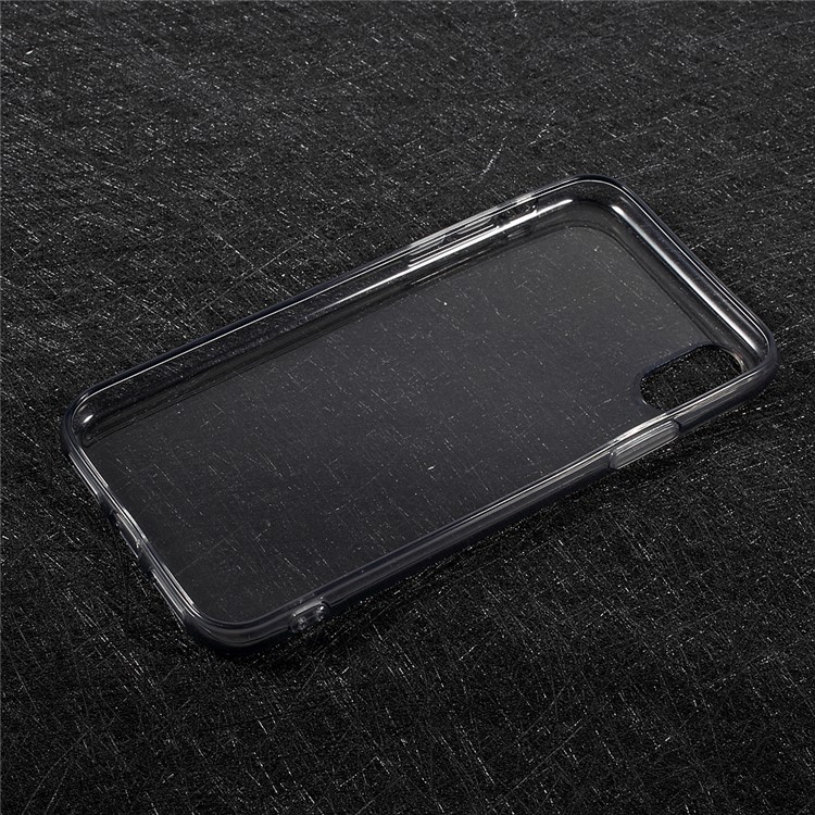 Transparent Soft TPU Back Case for iPhone XS / X/Ten 5.8 inch - Grey-2